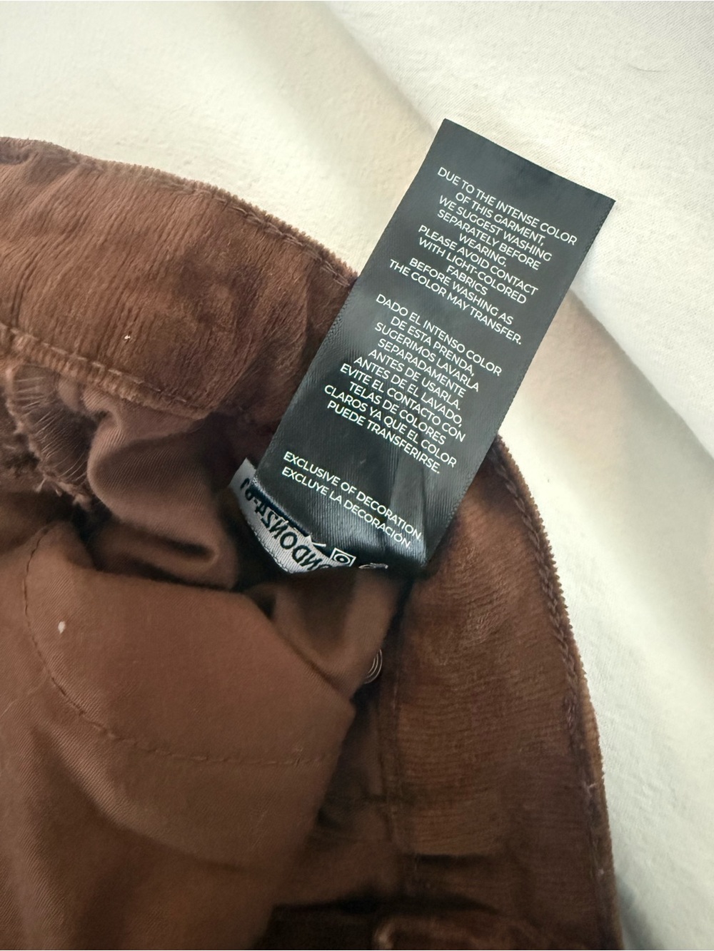 Well Worn Women's Dark Brown Corduroy Pants - Picture 5 of 5